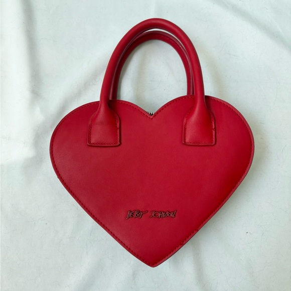 Betsey Johnson Red Rhinestone Heart Bag - Picture 2 of 3